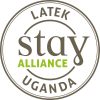 Latek-Logo-100 A circular Stay Alliance logo displays the words “Latek,” “stay,” “ALLIANCE,” and “UGANDA” in layered lettering.